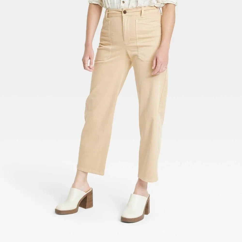 Size 12 - Universal‎ Thread Women's High-Rise Barrel Leg Cropped Pants Relaxed
